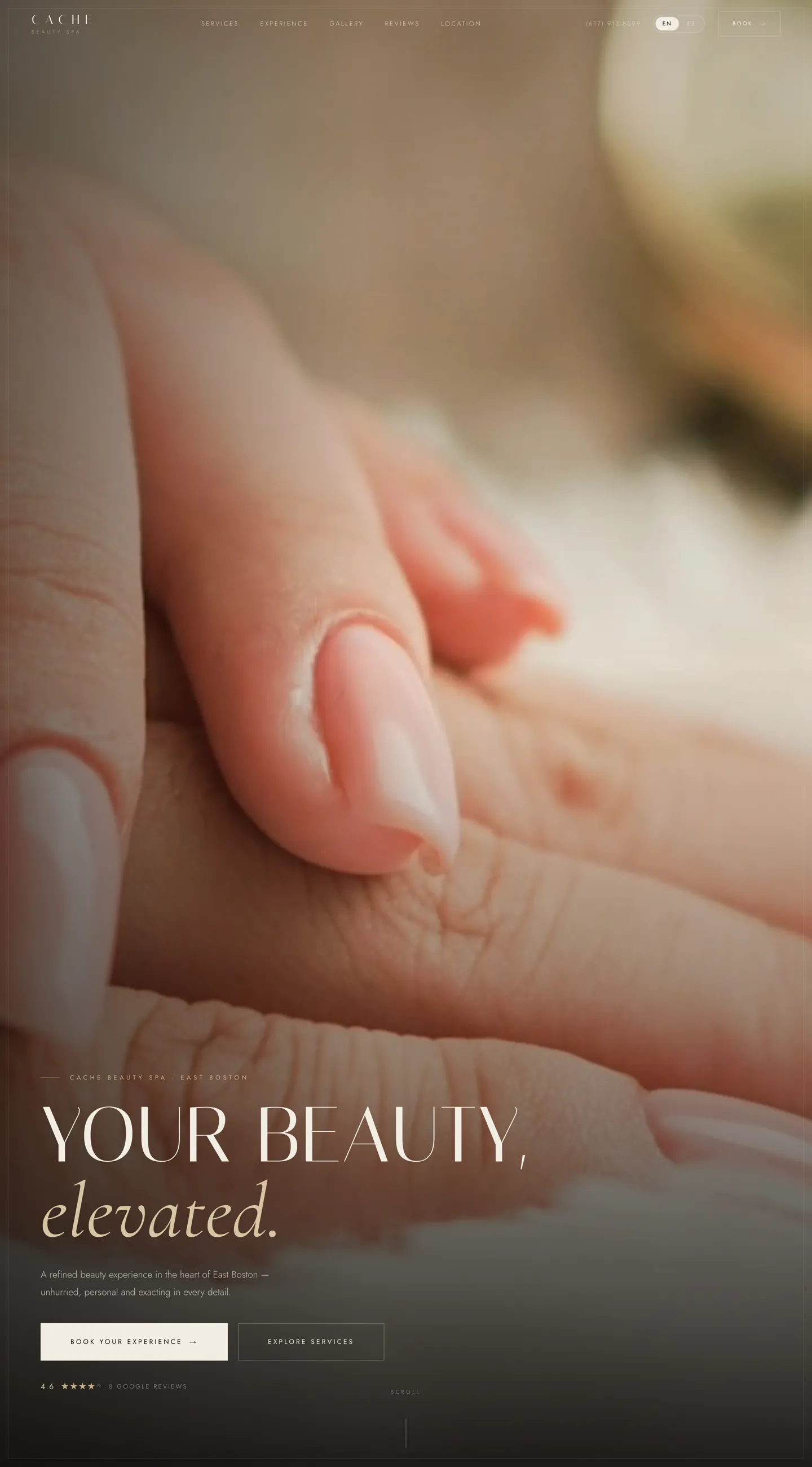 Cache Beauty Spa mobile preview